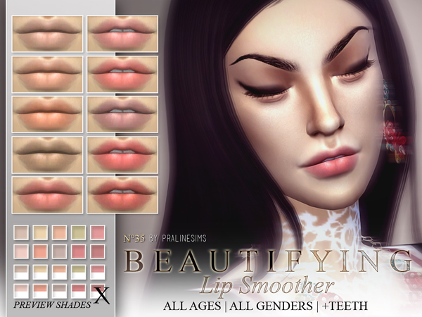 Sims 4 Beautifying Lip Smoother N35 by Pralinesims at TSR