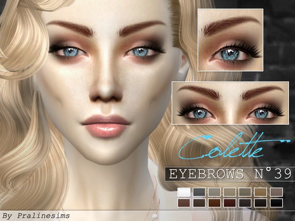 Sims 4 Eyebrows Minipack 5 Eyebrows N04 by Pralinesims at TSR