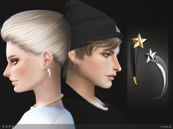 Sims 4 Dusk Earrings by toksik at TSR