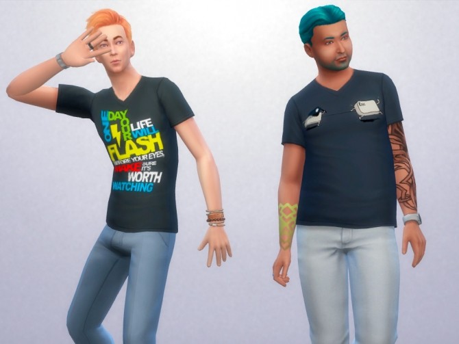 Sims 4 Male T Shirt Designs by Weeaboo at Mod The Sims