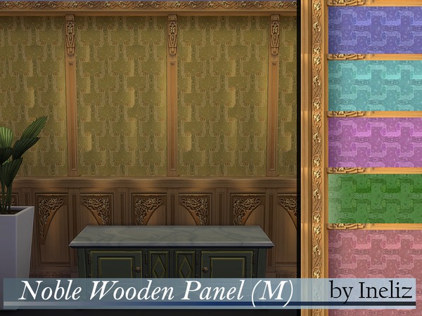 Sims 4 Noble Wooden Panel (M) by Ineliz at TSR