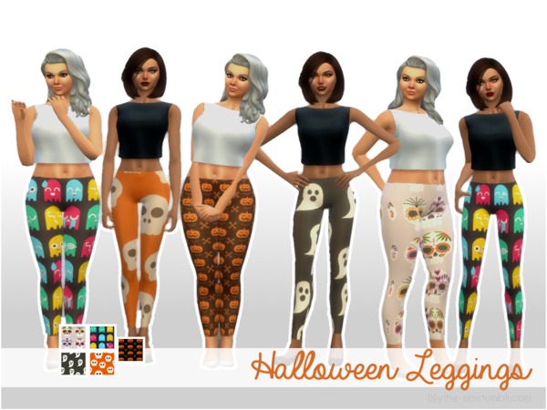 Sims 4 Halloween Leggings by Bliythe at TSR