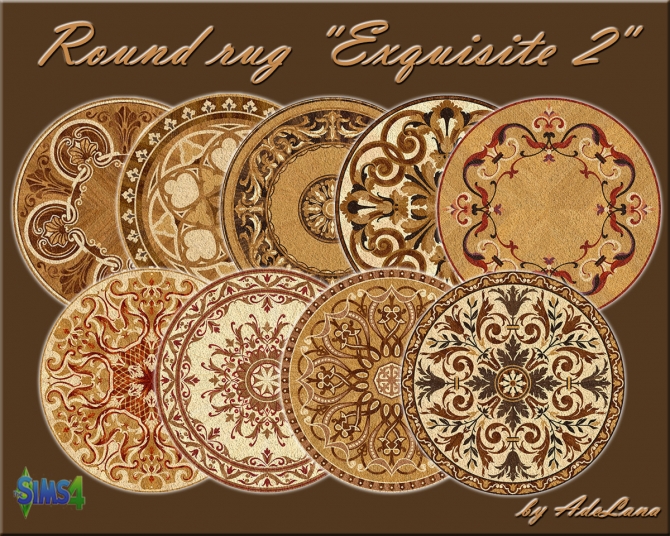 Round rug Exquisite 2 by AdeLanaSP at Mod The Sims » Sims 4 Updates