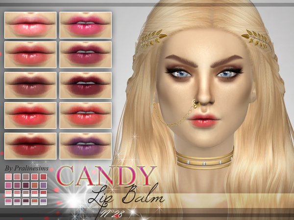 Sims 4 Candy Lip Balm N28 by Pralinesims at TSR