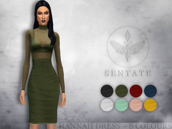 Sims 4 Hannah Dress by Sentate at TSR