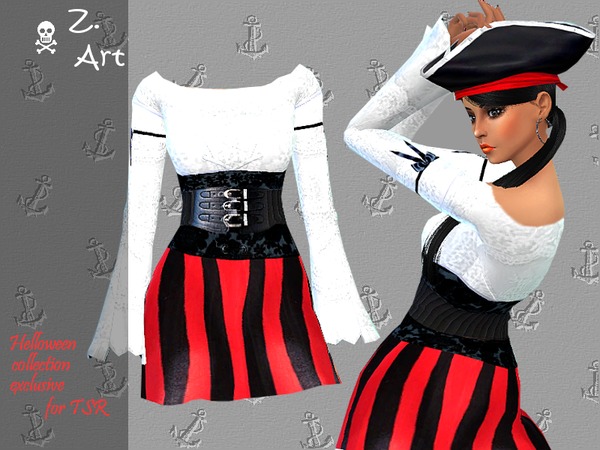 Sims 4 Pirates Sweetheart Set by Zuckerschnute20 at TSR