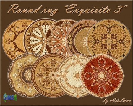 Round rug Exquisite 3 by AdeLanaSP at Mod The Sims