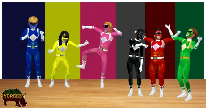 Glowing Mighty Morphin Power Rangers Kids Costume at Blacksimzmatter ...