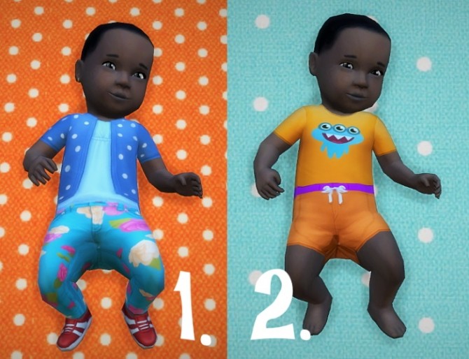 Sims 4 Baby Overrides: Set 1  Dark Skin/Girl at Budgie2budgie