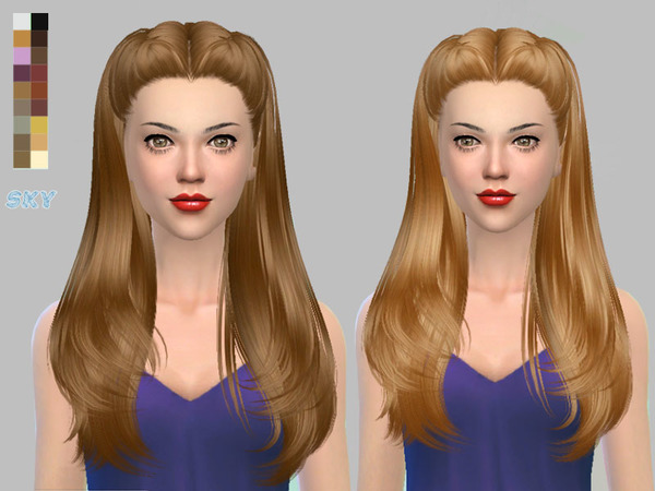 Sims 4 Poppy hair 067 by Skysims at TSR