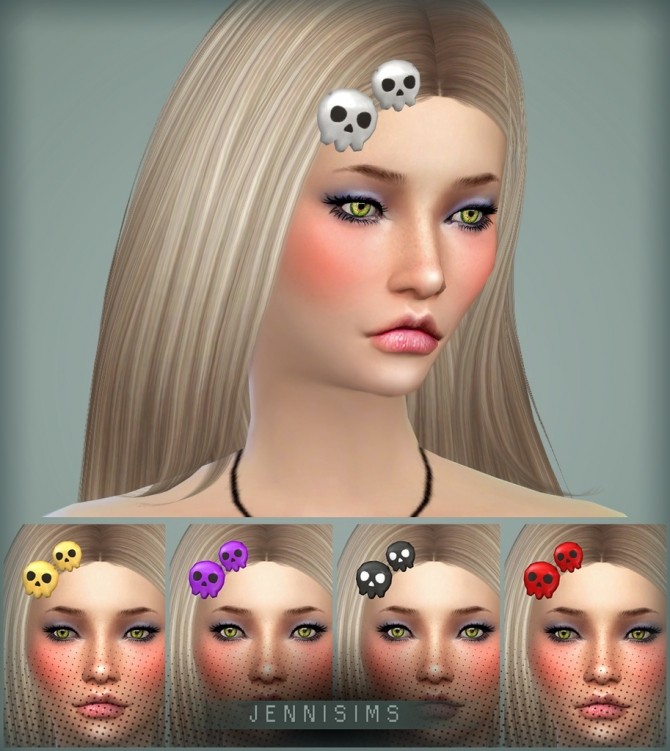 Sims 4 Skull hairpin at Jenni Sims