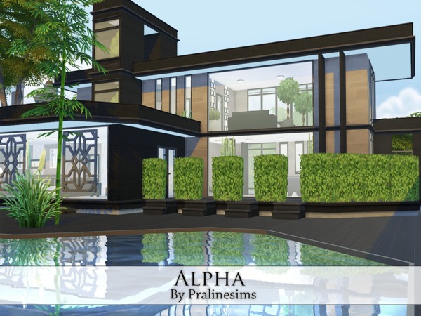 Sims 4 Alpha house by Pralinesims at TSR