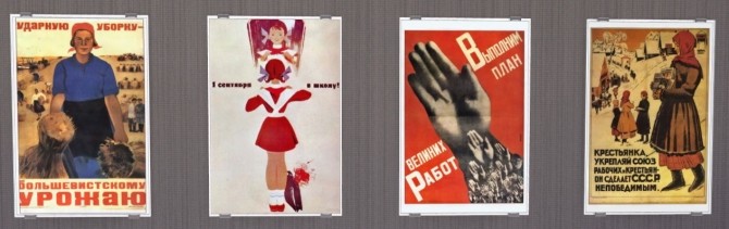 Sims 4 Soviet posters at Tukete