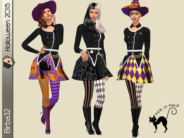 Sims 4 Halloween witch dress by Birba32 at TSR