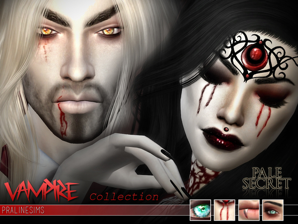 Sims 4 Pale Secret Vampire Collection by Pralinesims at TSR