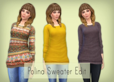Polina sweater dress edit at Simsrocuted