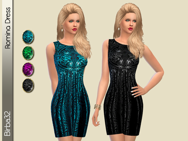 Sims 4 Romina dress by Birba32 at TSR