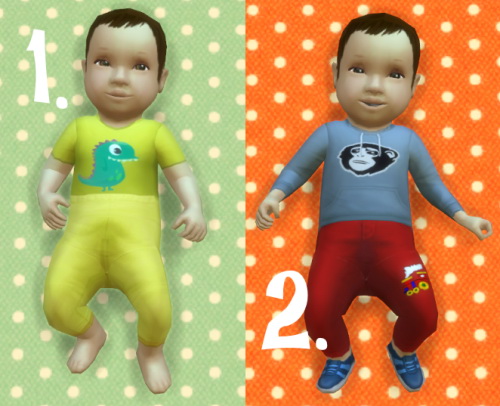 Sims 4 Baby Overrides: Set 12 Light Skin/Boy + Brown Hair at Budgie2budgie