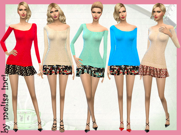 Sims 4 Knitted Outfit by melisa inci at TSR