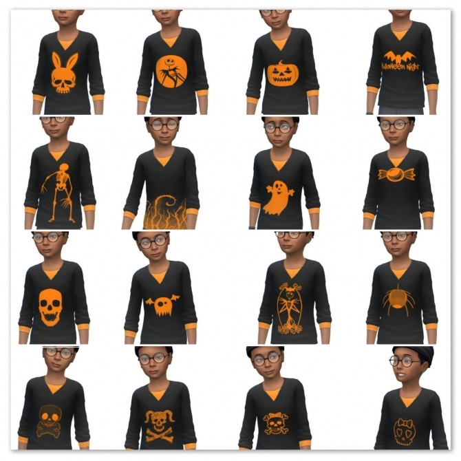 Sims 4 Halloween Tops For Kids at Maimouth Sims4