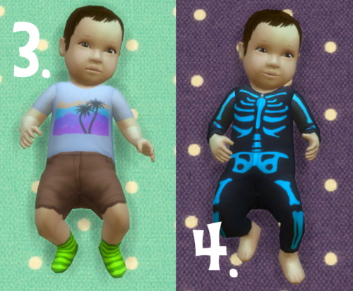 Sims 4 Baby Overrides: Set 12 Light Skin/Boy + Brown Hair at Budgie2budgie