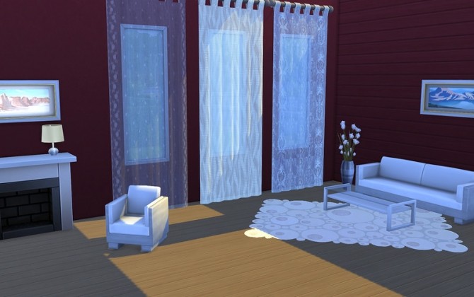 Sims 4 Curtains Limpidity by ihelen at ihelensims