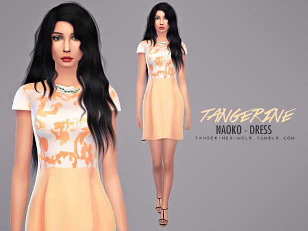 Sims 4 Naoko dress by tangerinesimblr at TSR
