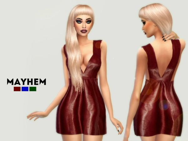 Sims 4 Cheryl Dress by NataliMayhem at TSR