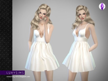 White Dress by LuxySims3 at TSR