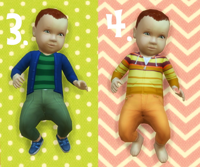 Sims 4 Baby Overrides: Set 11 Light Skin/Boy Red Hair at Budgie2budgie