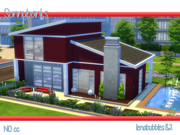 Sims 4 Sunnybanks house (no cc) by lenabubbles82 at TSR