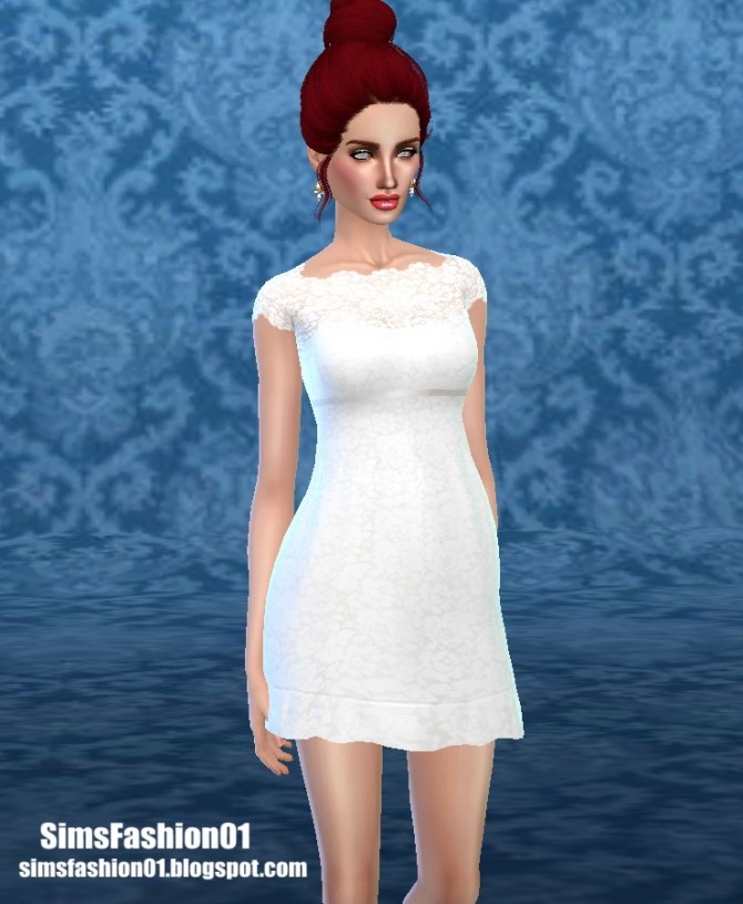 Sims 4 Bridesmaid Dress at Sims Fashion01