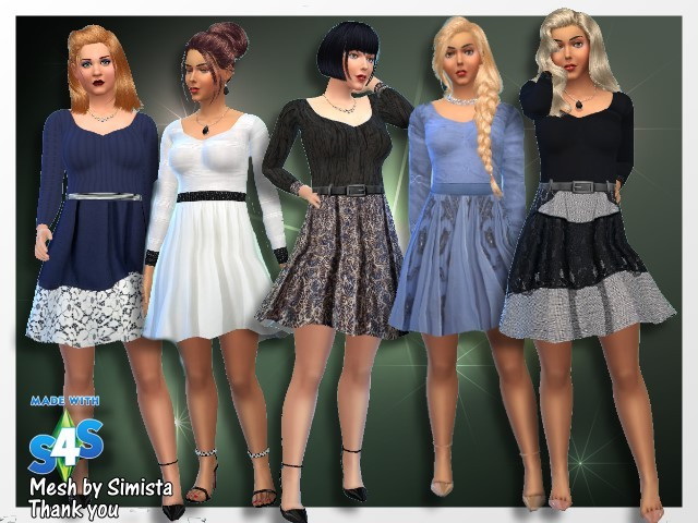 Sims 4 Dress by Oldbox at All 4 Sims