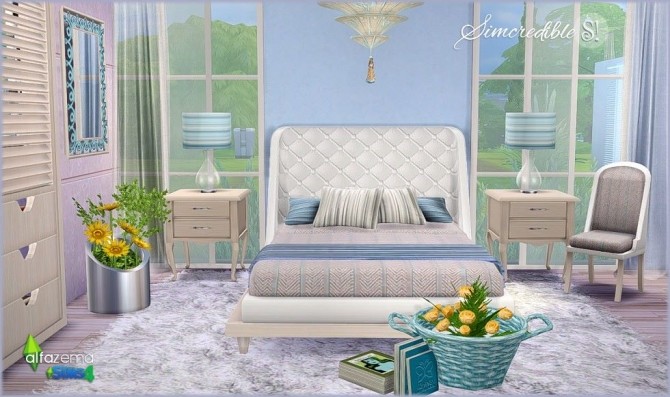 Sims 4 Alfazema bedroom at SIMcredible! Designs 4