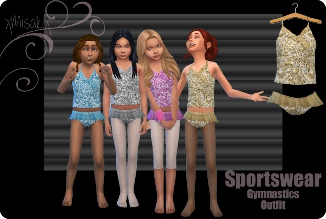 Sims 4 Gymnastics Outfit at xMisakix Sims