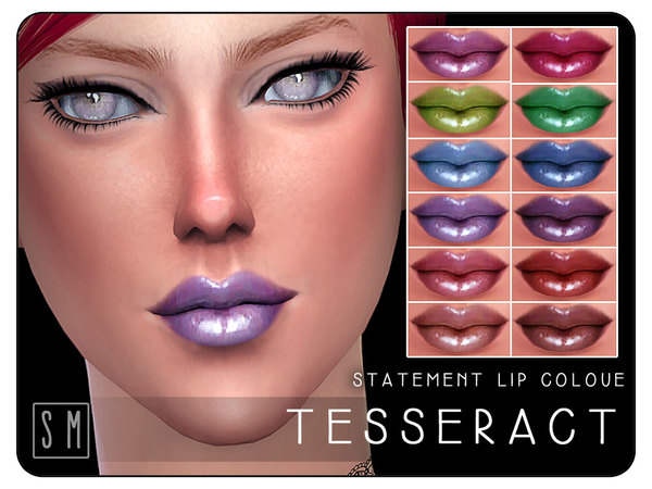 Sims 4 Tesseract Statement Lip Colour by Screaming Mustard at TSR