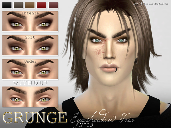 Sims 4 Grunge Eyeshadow Trio N15 by Pralinesims at TSR