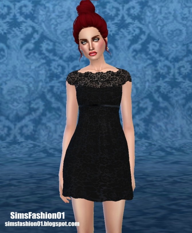 Sims 4 Bridesmaid Dress at Sims Fashion01