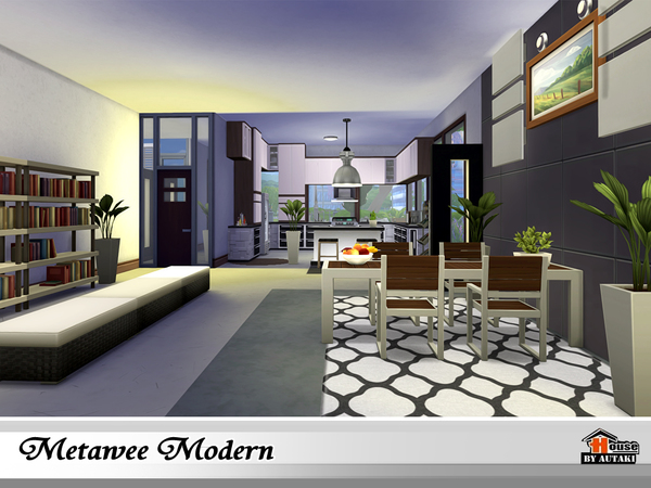Sims 4 Metawee Modern house by autaki at TSR