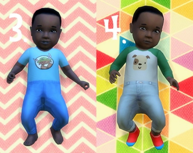 Baby Overrides: Set 9 Dark Skin/Boy at Budgie2budgie » Sims 4 Updates