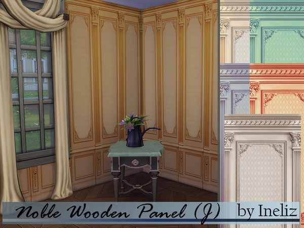 Sims 4 Noble Wooden Panel (J) by Ineliz at TSR