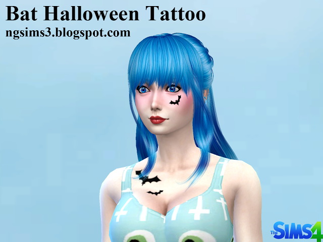 Sims 4 Bat Halloween Tattoo at NG Sims3