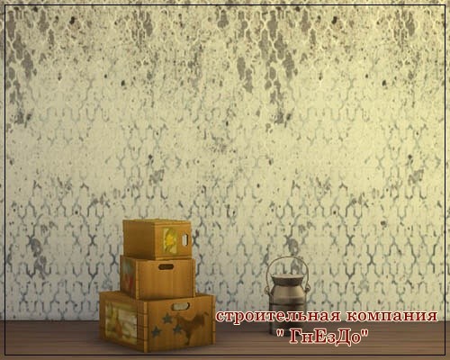 Sims 4 Weathered Mirage Mural Wallpaper at Sims by Mulena