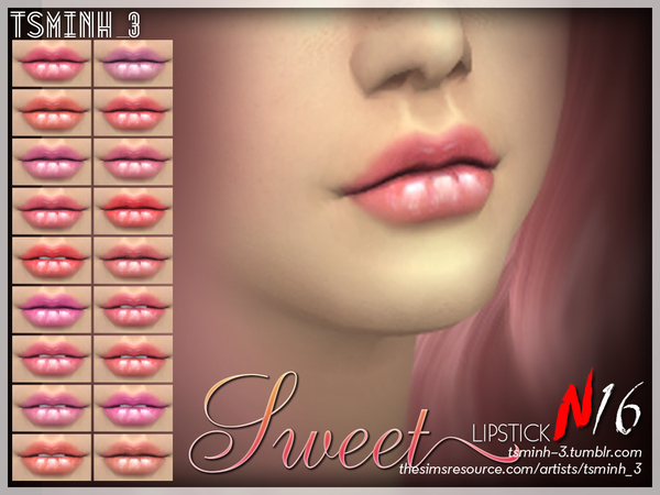 Sims 4 Sweet Lipstick by tsminh 3 at TSR