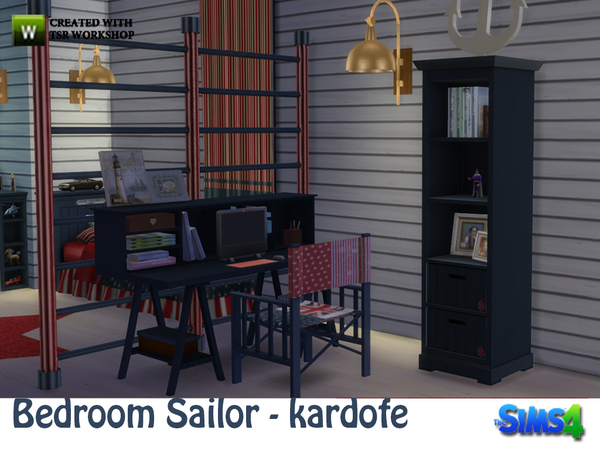 Sims 4 Bedroom Sailor by kardofe at TSR