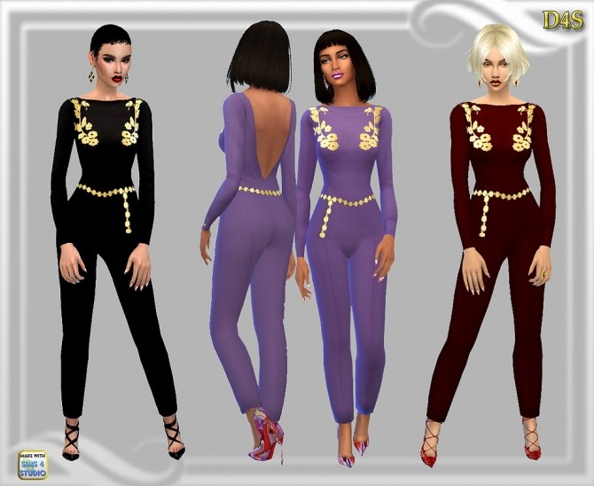 Sims 4 Fallen Jumpsuit, Dress, Jacket, and Skirt at Dreaming 4 Sims