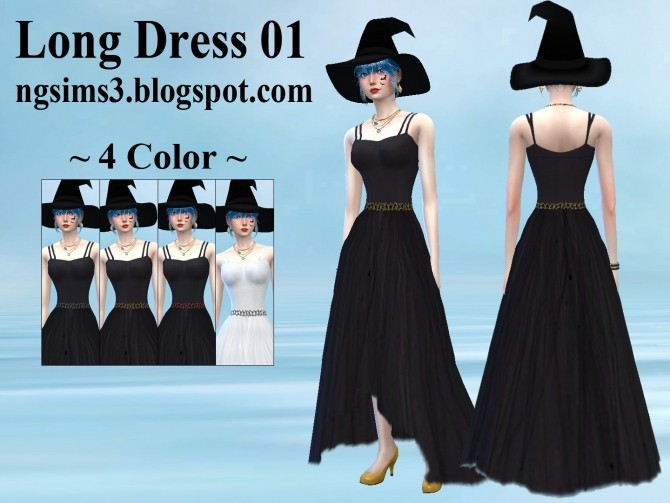 Sims 4 Long Dress 01 at NG Sims3