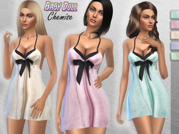 Sims 4 BabyDoll Chemise by Puresim at TSR