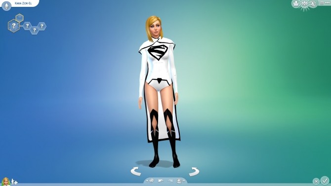 Sims 4 Supergirl 52 Non Metallic costume by Cloud2 at Mod The Sims