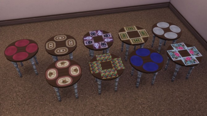 Sims 4 Tablecloth, placemats, cutlery and plates by necrodog at Mod The Sims